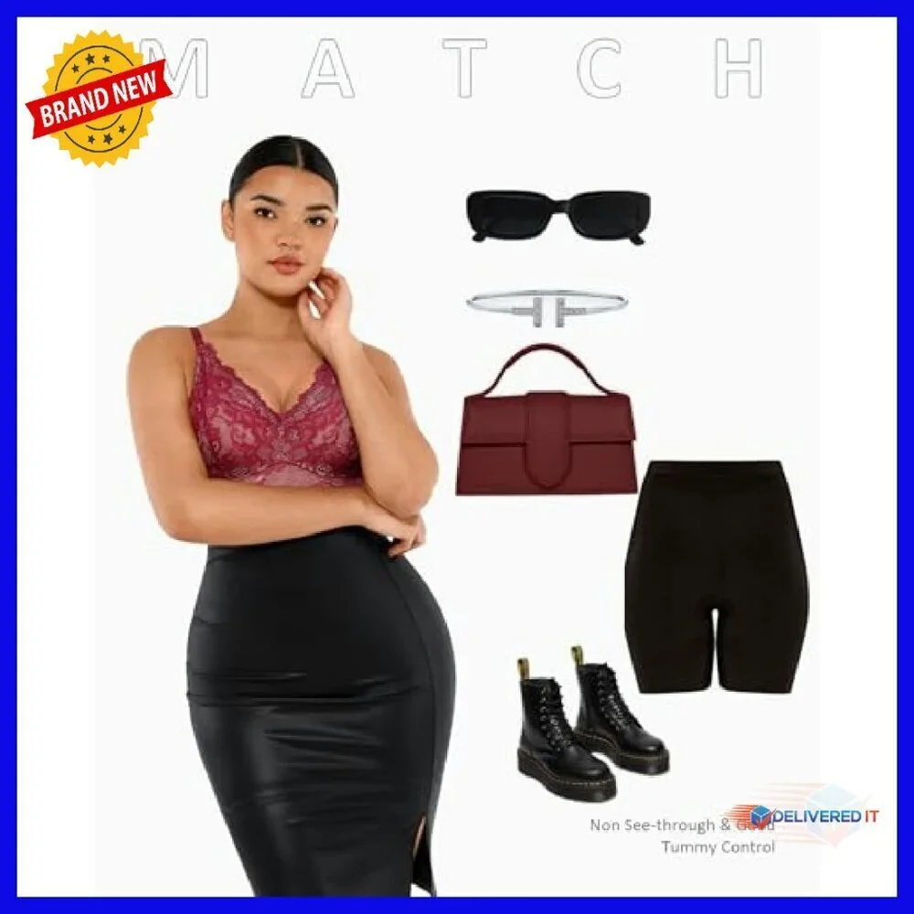 Lace Shapewear Bodysuit Tummy Control V-Neck Sleeveless Jumpsuit